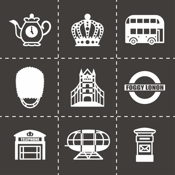 Vektor London Icon Set — Stockvektor