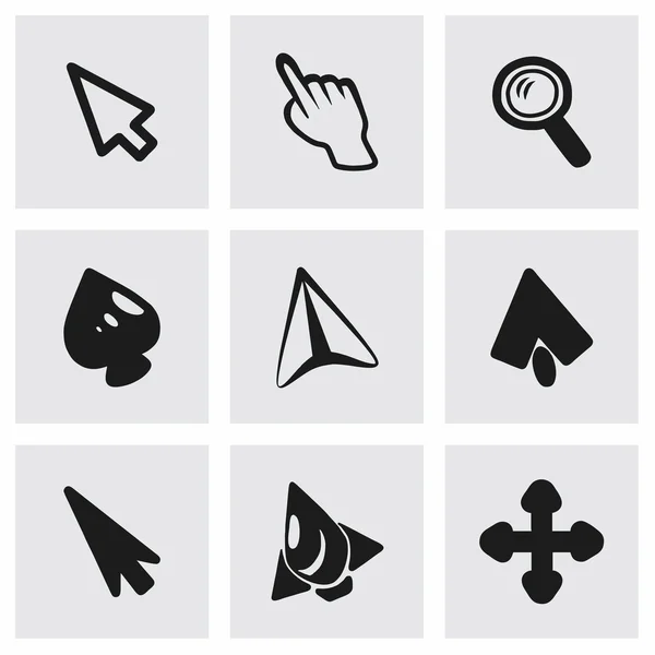 Vector cursor icon set — Stock Vector