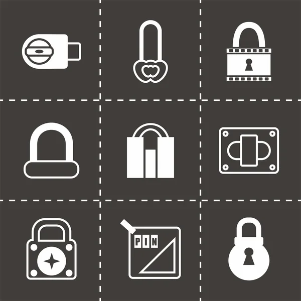 Vector Lock icon set — Stock Vector