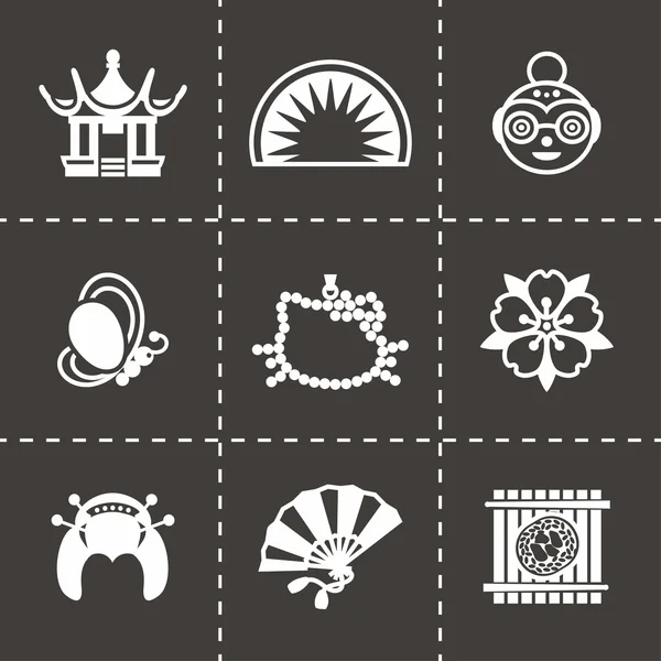 Vector Japan icon set — Stock Vector