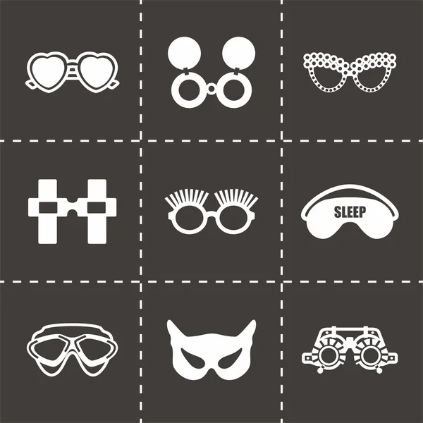Wektor zestaw ikon okulary — Wektor stockowy