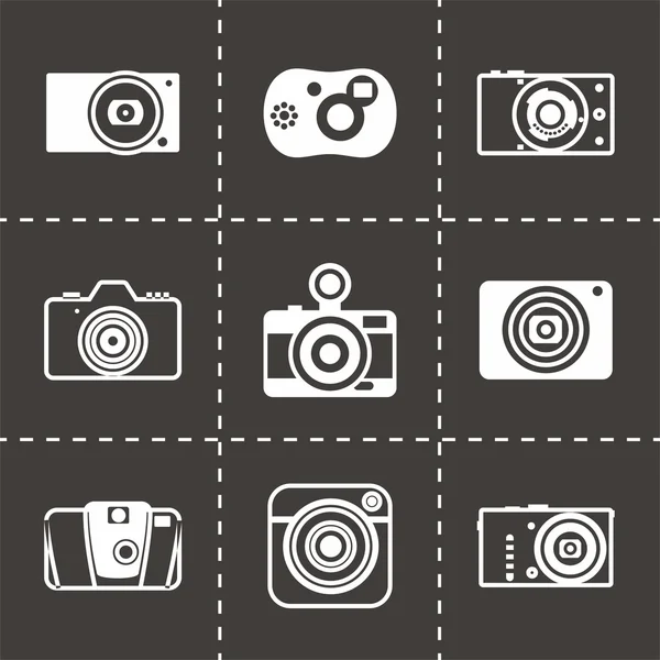 Ensemble d'icônes de caméra vectorielle — Image vectorielle