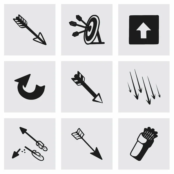 Vector arrows icon set — Stock Vector