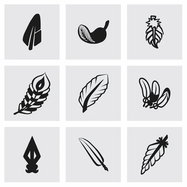 Vector feather icon set — Stock Vector