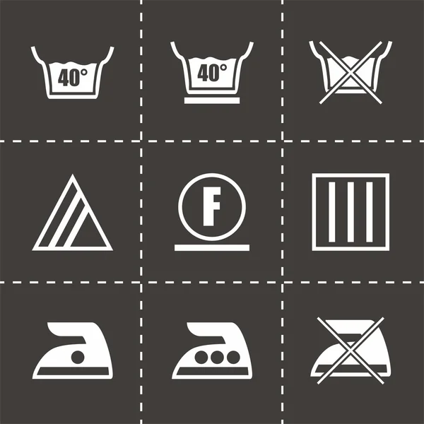 Set di icone segni di lavaggio vettoriale Grafiche Vettoriali