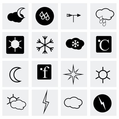 vektör weather simge seti