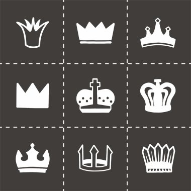 Vektör Crown Icon set