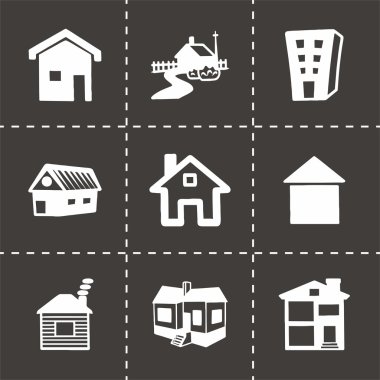 vektör evi Icon set