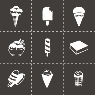 Vektör dondurma Icon set