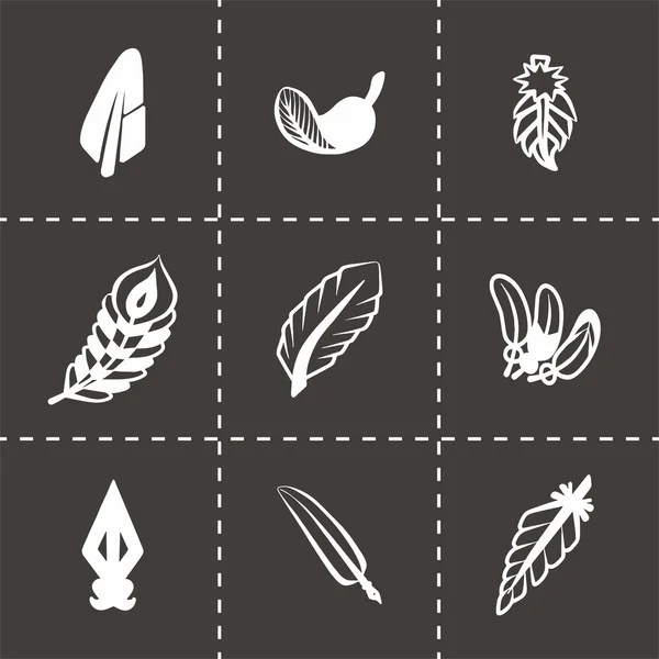 Vector feather icon set — Stock Vector