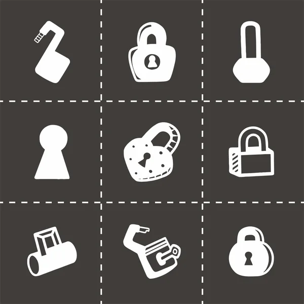 Vector lock icon set — Stock Vector