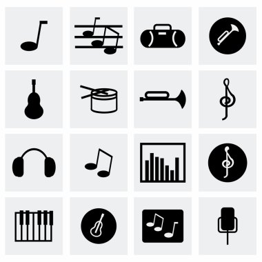 vektör müzik Icon set