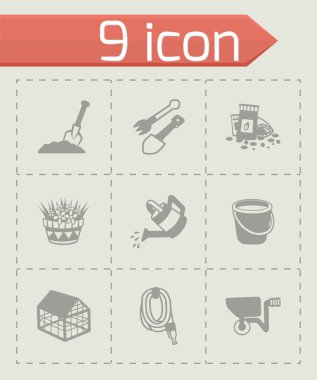 vector Icon set Bahçe