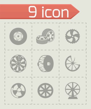 Vektör tekerlek Icon set