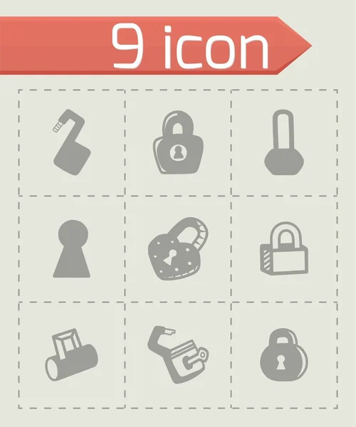 Set de iconos de bloqueo vectorial — Vector de stock
