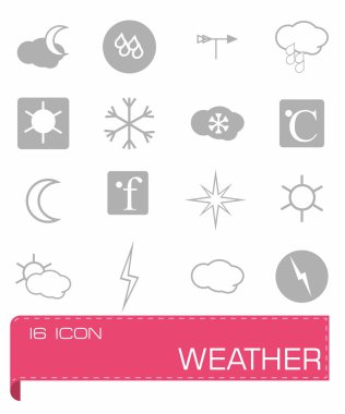 vektör weather simge seti