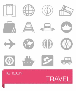vektör seyahat etmek simge seti