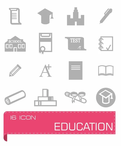 Conjunto de iconos de educación vectorial — Archivo Imágenes Vectoriales