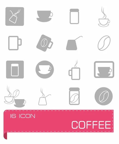 Vector Coffe icon set — Stock Vector