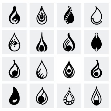 Vektör damla Icon set
