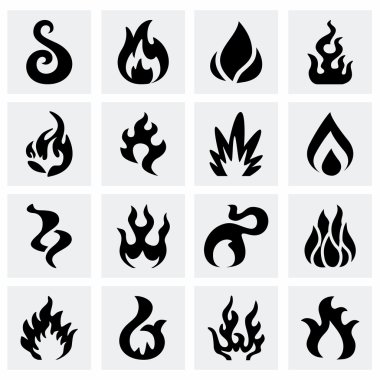 Vektör yangın Icon set