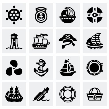 Vektör Saiboat Icon set