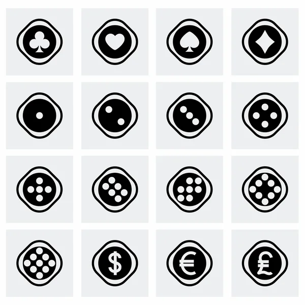 Vector Dice icon set — Stock Vector