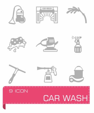 Vektör Oto yıkama Icon set