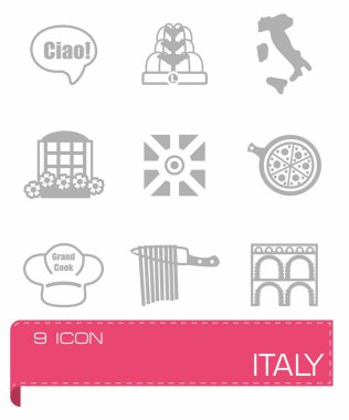 Vektör İtalya Icon set