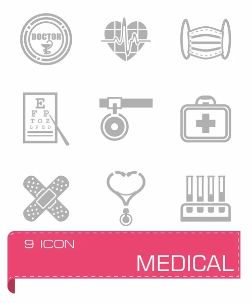 Set de iconos médicos vectoriales — Archivo Imágenes Vectoriales