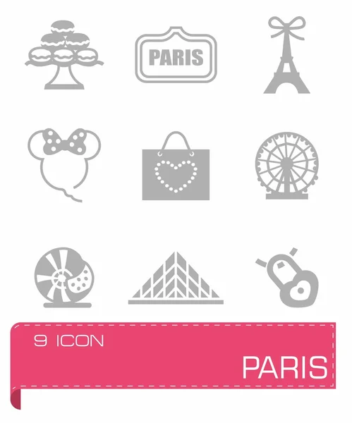 Vektor Paris Icon Set — Stockvektor