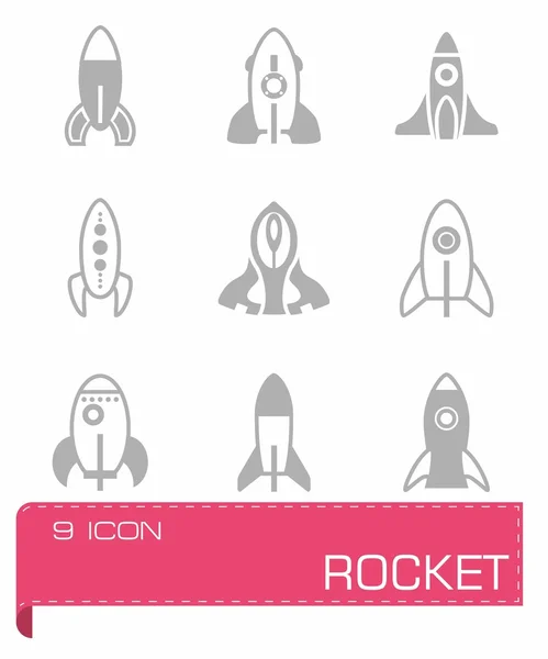 Vector Rocket pictogrammenset — Stockvector