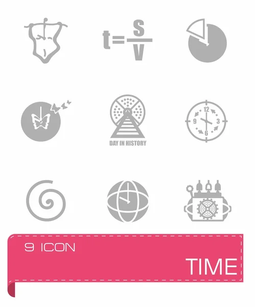 Conjunto de iconos de tiempo vectorial — Vector de stock