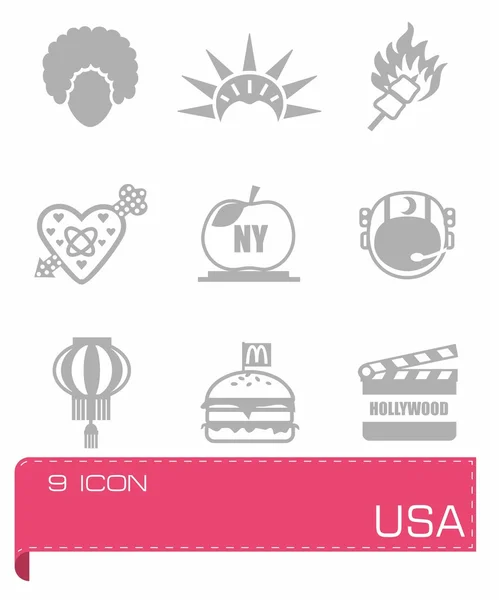 Vektör ABD Icon set — Stok Vektör
