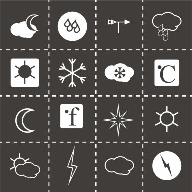 vektör weather simge seti