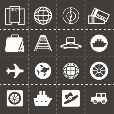 vektör seyahat etmek simge seti