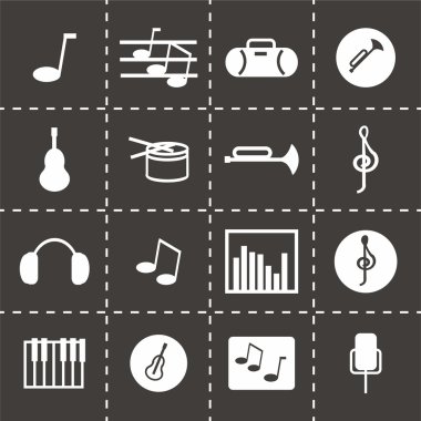 vektör müzik Icon set