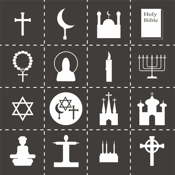 Vector Religion icon set