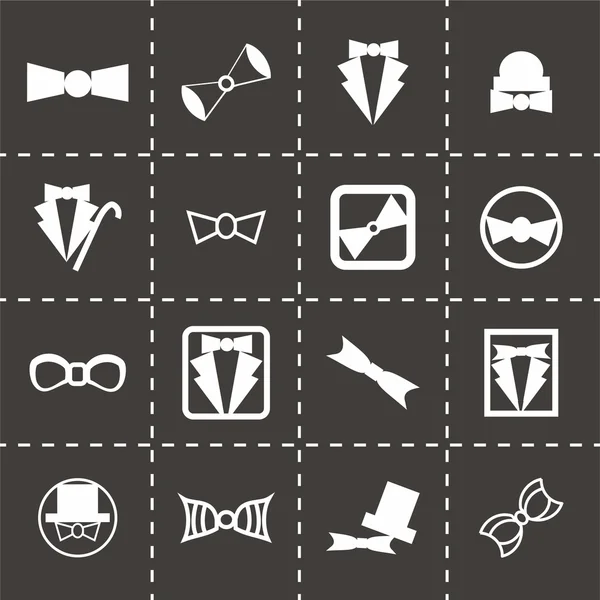 Vector bow-tie icon set — Stock Vector