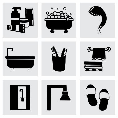 vektör banyo Icon set