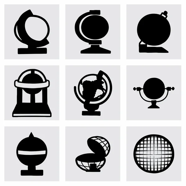 Vector Globe icon set — Stock Vector