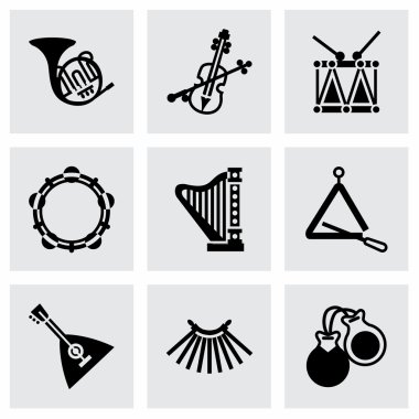 Vektör müzik aletleri Icon set