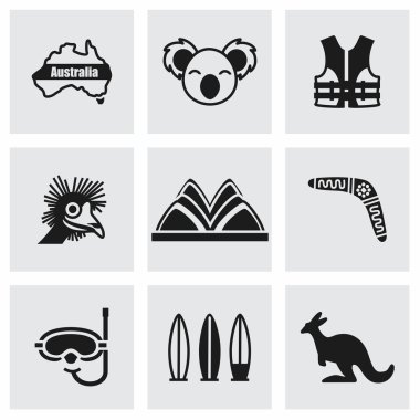 Vektör Avustralya Icon set