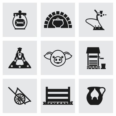 Vektör tarım Icon set