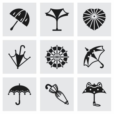 Vektör şemsiye Icon set