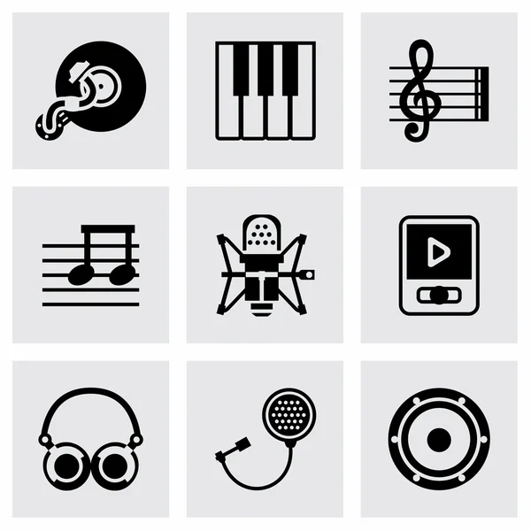 Conjunto de iconos de música vectorial — Vector de stock