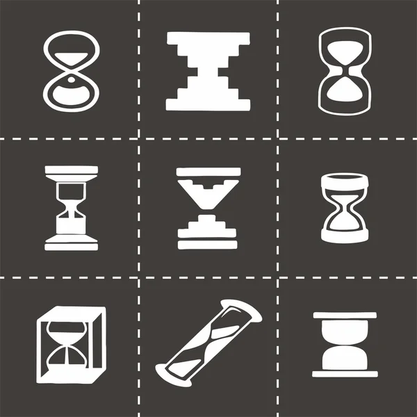 Vector Hourglass icon set — Stock Vector