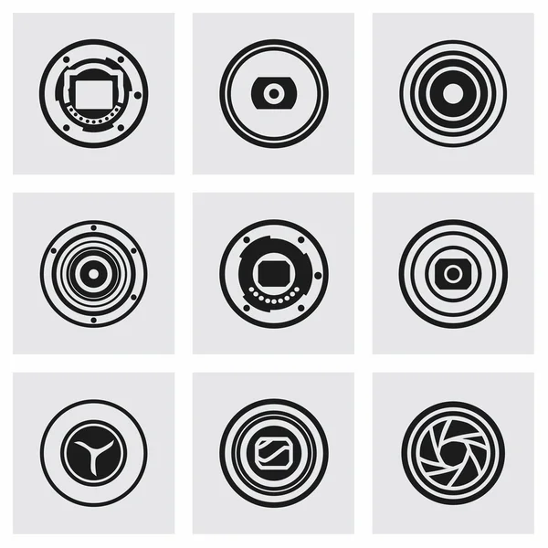 Vector Camera shutter icon set — Stock Vector