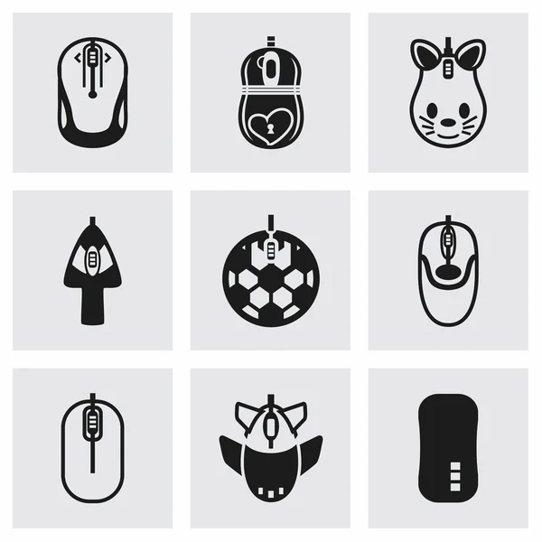 Conjunto de iconos del ratón del ordenador vector — Archivo Imágenes Vectoriales
