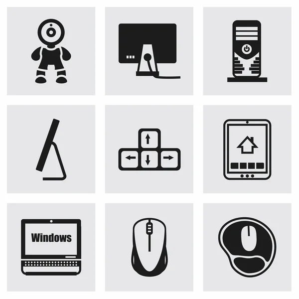 Vector Computer icon set — Stock Vector